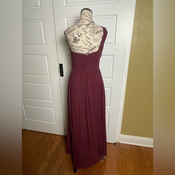 Bill Levkoff Bridesmaid Dress Style 1128 in Maroon - Picture 6 of 8